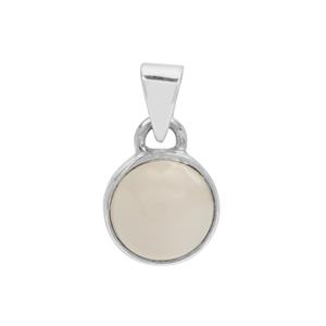 White Moonstone Pendant in Sterling Silver 3.50cts