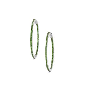 2ct Chrome Diopside Sterling Silver Earrings