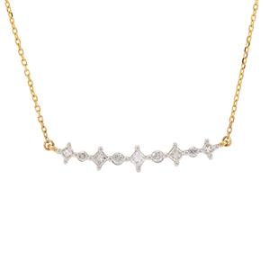 1/4ct Diamond 9K Gold Tomas Rae Pendant Necklace 