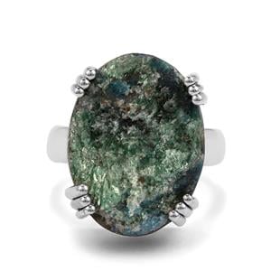 16ct Fuchsite Drusy Sterling Silver Aryonna Ring