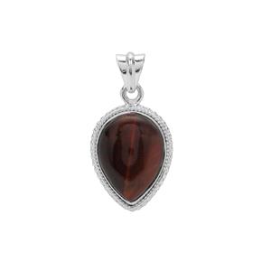 16.60ct Red Tiger's Eye Sterling Silver Aryonna Pendant 