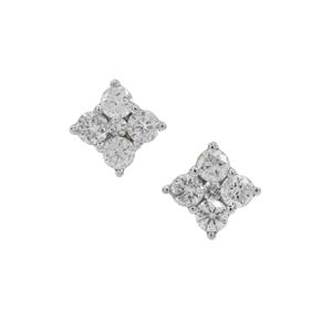 9K Gold Diamond Earrings 0.52cts