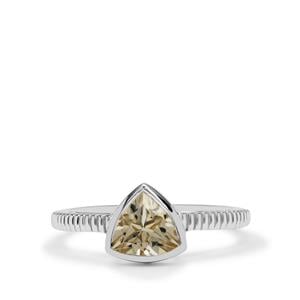 1.05ct Champagne Serenite Sterling Silver Ring 