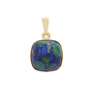 Azure Malachite Pendant in Gold Plated Sterling Silver 6.70cts