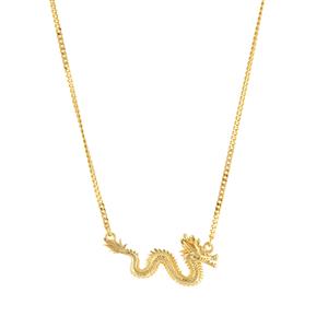 Gold Tone Sterling Silver Dragon Necklace 4.20g