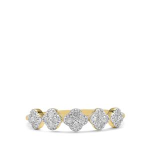 1/4ct GH Diamonds 9K Gold Ring 