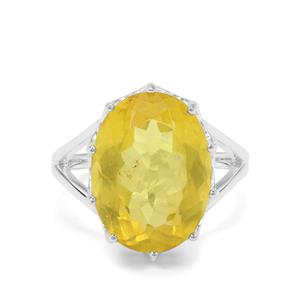 3.80ct Dominican Amber Sterling Silver Ring