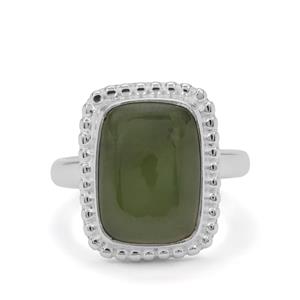 9ct Nephrite Jade Sterling Silver Aryonna Ring 