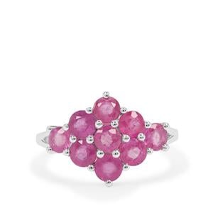 Ilakaka Hot Pink Sapphire Ring in Sterling Silver 3.40cts (F)