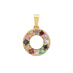 Kaleidoscope Gemstone Pendant in Gold Plated Sterling Silver 0.90ct (F)