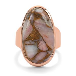 16.50ct Copper Mojave Pink Opal Rose Midas Aryonna Ring