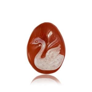 70cts Agate Swan Carving (N)