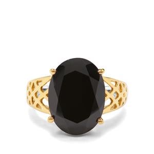 9ct Black Spinel Two Tone Sterling Silver Ring