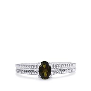 0.41ct Chrome Tourmaline Sterling Silver Ring