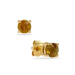 0.85ct Ambilobe Sphene 9K Gold Earrings 