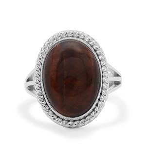 8.70ct Red Tiger's Eye Sterling Silver Aryonna Ring 