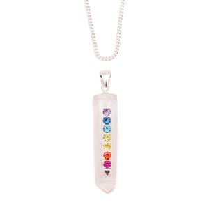 925 Sterling SIlver Chakra Stone Necklace (18 Inches)