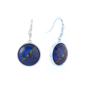 19.16cts Sar-i-Sang Lapis Lazuli Sterling Silver Earrings 