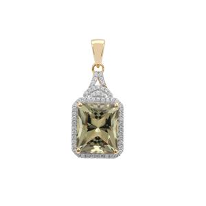 Csarite® Pendant with Diamond in 18K Gold 7.55cts