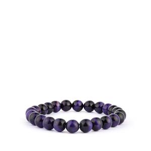 80ct Purple Tiger's Eye Stretchable Bracelet 