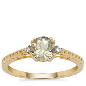 Csarite® Ring with White Zircon in 9K Gold 0.95ct