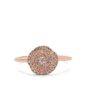 1/3ct Natural Pink Diamonds 9K Rose Gold Ring