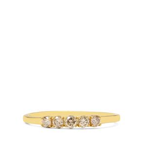 VSI Blush Diamond 9K Gold Ring 1/4ct 