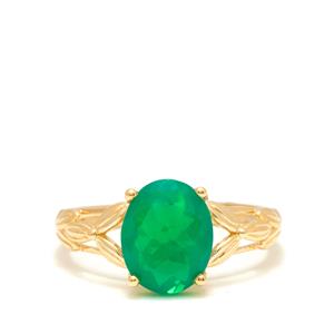 Ethiopian Paradise Green Opal Ring  in 9K Gold 1.58cts 