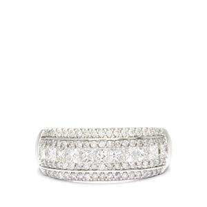 Fifth Avenue Diamond 14K White Gold Ring 1.04cts