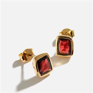 Valentina 3.80cts Garnet Gold Plated Earrings 