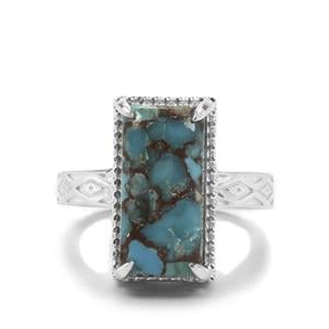 6.63ct Egyptian Turquoise Sterling Silver Ring