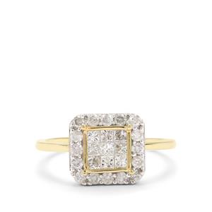 3/4ct Diamond 9K Gold Tomas Rae Ring  