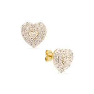 1/2ct Diamond 9K Gold Earrings 