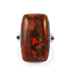 20ct Sonoreña Seam Agate Sterling Silver Aryonna Ring