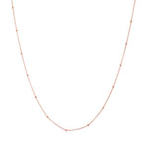 18'' Rose Gold Plated Sterling Silver Tempo Ball Chain 1.50g