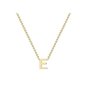 Letter 'E' Necklace  in 9K Gold 43cm/17