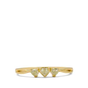 1/3ct Yellow Diamonds 9K Gold Ring