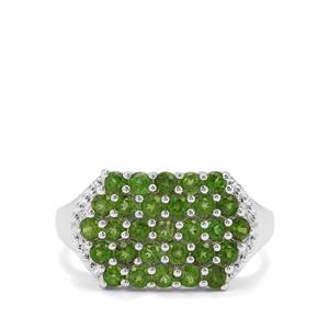 1.65ct Chrome Diopside Sterling Silver Ring 