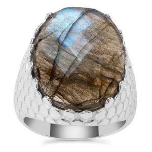 Labradorite Ring in Sterling Silver 12.18cts