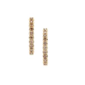 1/2ct Champagne Diamond 9K Gold Earrings