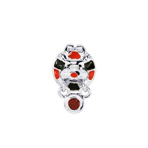 Mozambique Garnet Kama Charm in Sterling Silver 0.16cts