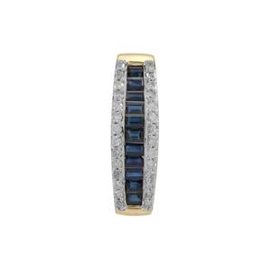 Australian Blue Sapphire & Diamond 9K Gold Tomas Rae Pendant ATGW 1.10cts