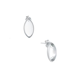 6.35cts Optic Quartz Sterling Silver Earrings 
