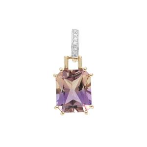 Anahi Ametrine Pendant with White Zircon in 9K Gold 3.80cts