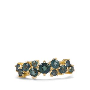 1.65cts Australian Teal Sapphire 9K Gold Ring 