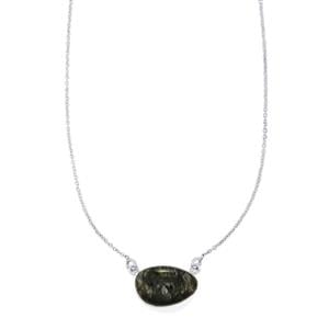 24cts Picasso Jasper Sterling Silver Aryonna Necklace 