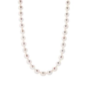 South Sea Cultured Pearl Sterling Silver Necklace (9 x 8mm)