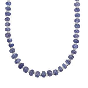 42cts Tanzanite Sterling Silver Necklace 