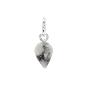 3.05ct Howlite Sterling Silver Molte Charm Pendant 