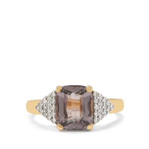 Burmese Spinel & Diamond 18K Gold Lorique Ring MTGW 3.13cts